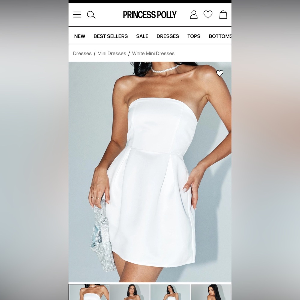 Spader Corset Mini Dress White